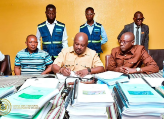 Upper West Regional Minister Urges Contractors to Use Quality Materials in Upper West 24-Hour Economy Market Projects